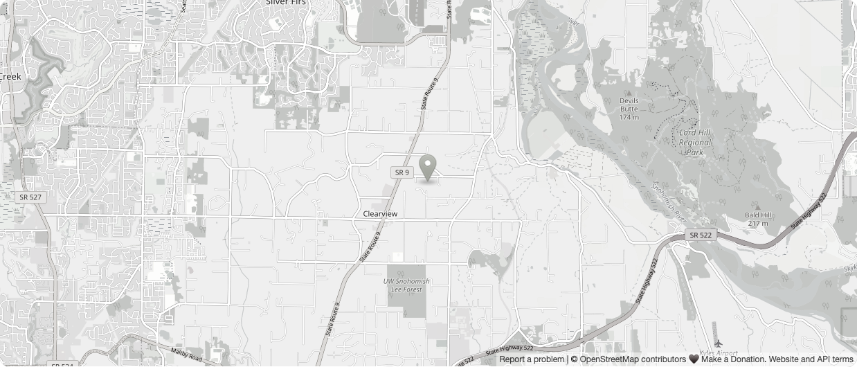 Map of the area around Soom Retreat at 18310 James St, Snohomish, WA 98296